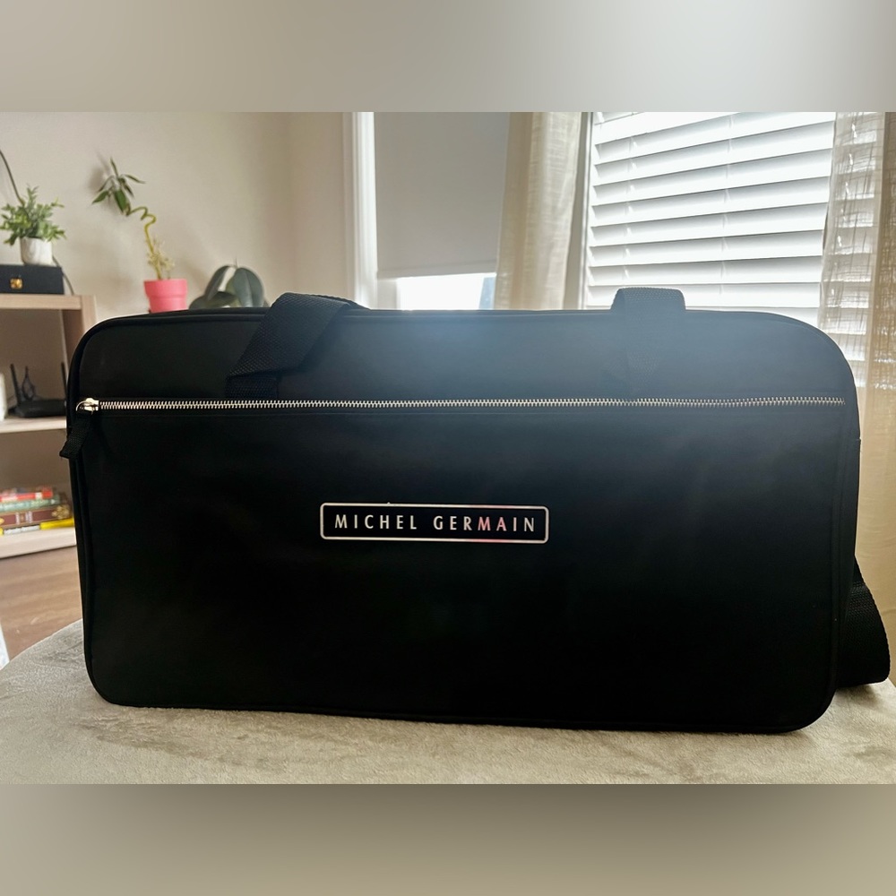 Michel Germain Black Nylon Travel Duffle Bag